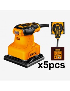 Levigatrice Palmare A Filo 240 W 5 Fogli Carta Abrasiva + Spazzole Ricambio  2