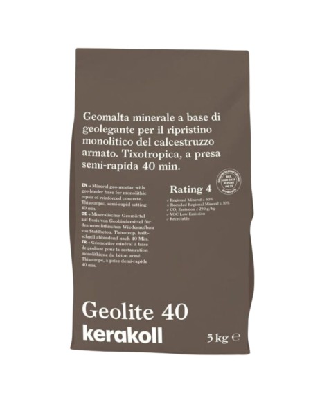 Geomalta Minerale Tixotropica GeoLite 40 Per Strutture Calcestruzzo Kerakoll