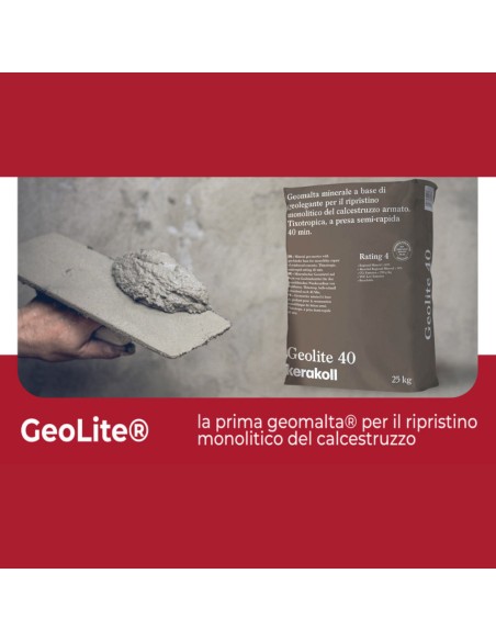 Geomalta Minerale Tixotropica GeoLite 40 Per Strutture Calcestruzzo Kerakoll