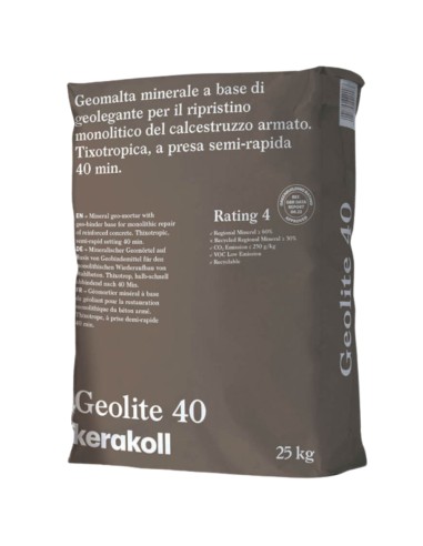 Geomalta Minerale Tixotropica GeoLite 40 Per Strutture Calcestruzzo Kerakoll