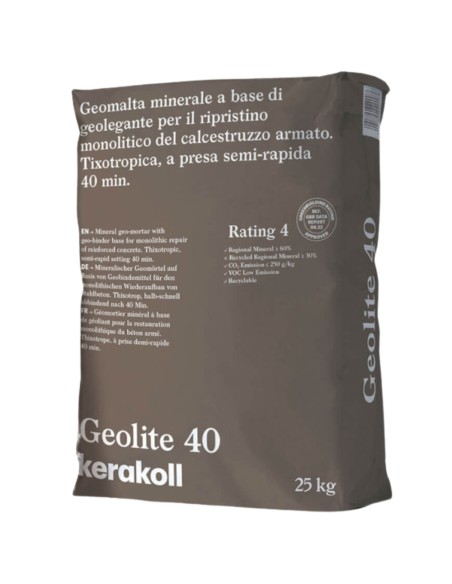 Geomalta Minerale Tixotropica GeoLite 40 Per Strutture Calcestruzzo Kerakoll