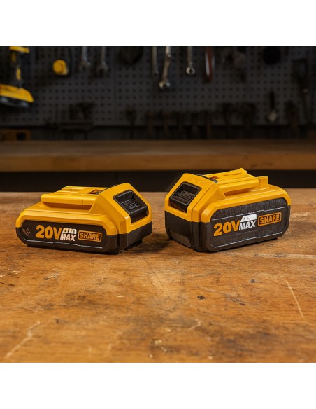 Kit Pack Pro Caricabatterie Doppio Rapido 4Ah + 2 Batterie 20V  5 Ah 2 Ah 