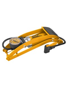 Pompa Pedale Professionale Manometro Tubo Acciaio Bici Moto Auto 55x120mm