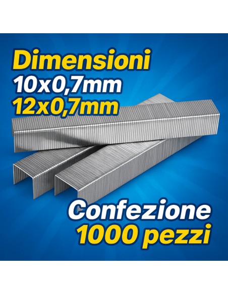 Punti Metallici Fissaggi Precisi Materiali Confezione 1000 Pezzi  