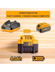 Batteria Ioni Litio 20V 4AH Indicatore LED Potenza Costante Strumenti elettrici 2