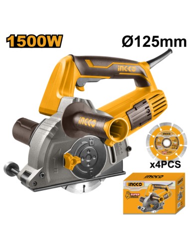 Scanalatore Per Muri 1500 W Diametro 125 MM M14 Tracce Pareti Tubazioni 