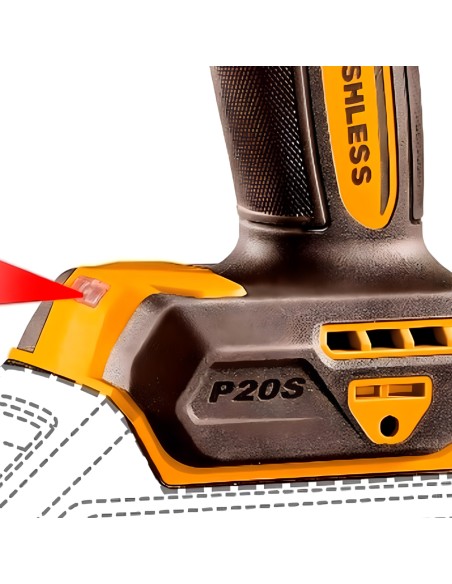 Trapano Percussione 20V 1 Caricabatterie 2 Batterie 2Ah Valigetta Inclusi  
