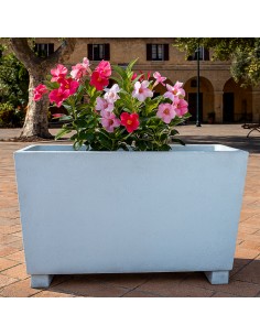 Fioriera Giardino Cemento Effetto Pietra L.100xP.30xH.60 cm Serie Ostuni