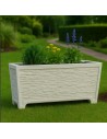 Fioriera Giardino Cemento Effetto Pietra L.100xP.40xH.60 cm Serie Stratis