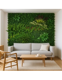 Pannello Decorativo Siepe Artificiale Interni Esterni 100 x 100 x h5 cm Spring
