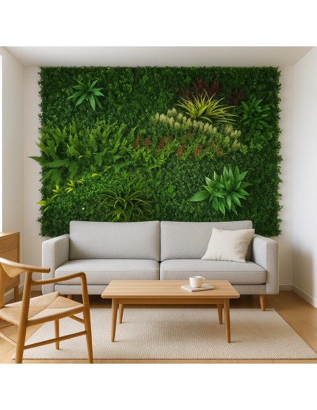 Pannello Decorativo Siepe Artificiale Interni Esterni 100 x 100 x h5 cm Spring