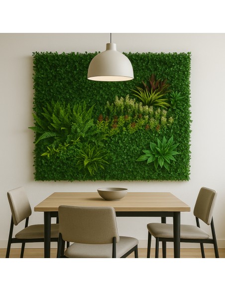 Pannello Decorativo Siepe Artificiale Interni Esterni 100 x 100 x h5 cm Spring