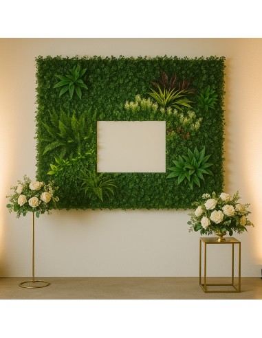 Pannello Decorativo Siepe Artificiale Interni Esterni 100 x 100 x h5 cm Spring
