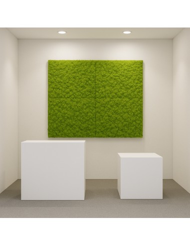 Pannello Decorativo Siepe Artificiale Interni Esterni 50 x 50 x h3 cm Muschio  
