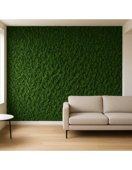 Pannello Decorativo Siepe Artificiale Interni Esterni 50 x 50 x h3 cm Felce  