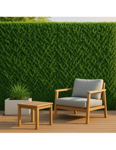 Pannello Decorativo Siepe Artificiale Interni Esterni 50 x 50 x h3 cm Felce  