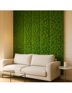 Pannello Decorativo Siepe Artificiale Interni Esterni 50 x 50 x h3 cm Lichene 