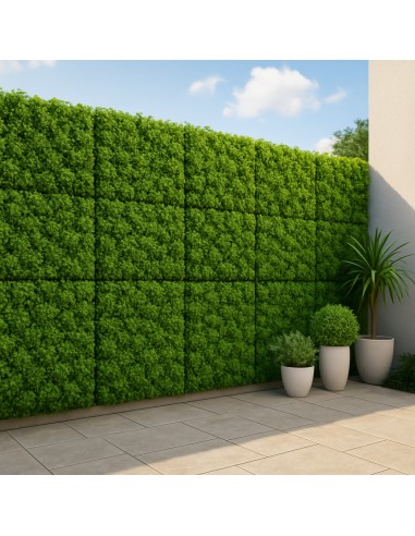 Pannello Decorativo Siepe Artificiale Interni Esterni 50 x 50 x h3 cm Lichene 