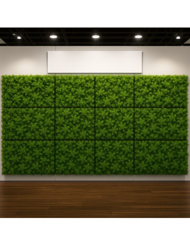 Pannello Decorativo Siepe Artificiale Interni Esterni 50 x 50 x h3 cm Lichene 