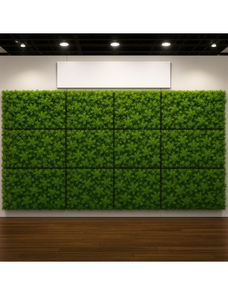 Pannello Decorativo Siepe Artificiale Interni Esterni 50 x 50 x h3 cm Lichene 