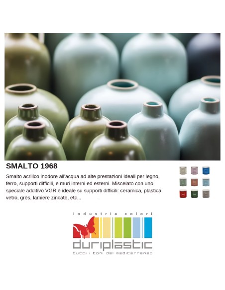 Smalto1968 Multicolore L 0.5 Base Acqua E VGR 30 ml Per Piastrelle E Ceramiche