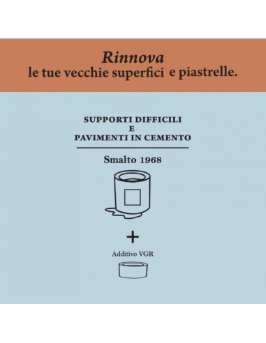 Smalto1968 Multicolore L 0.5 Base Acqua E VGR 30 ml Per Piastrelle E Ceramiche
