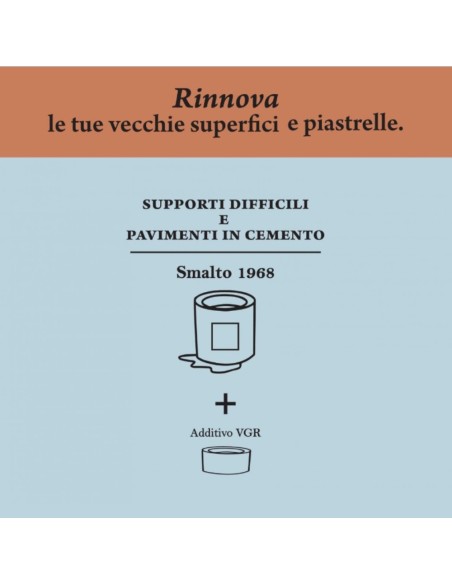 Smalto1968 Multicolore L 0.5 Base Acqua E VGR 30 ml Per Piastrelle E Ceramiche