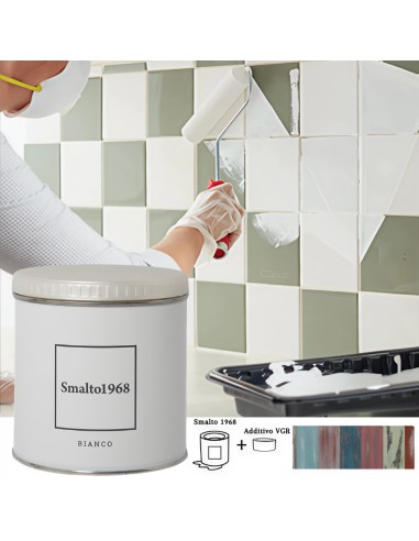 Smalto1968 Multicolore L 0.5 Base Acqua E VGR 30 ml Per Piastrelle E Ceramiche