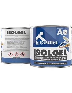 Impermeabilizzante Trasparente Bicomponente Isolgel A 1 kg Isolgel B 0,5 kg   2