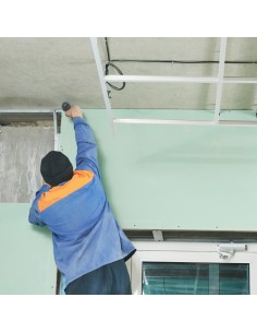 Lastra Cartongesso Gypsotech BA13 Aqua H2 Ambienti Umidi 1200x2000 mm Fassa 2