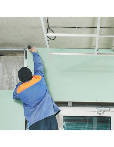 Lastra Cartongesso Gypsotech BA13 Aqua H2 Ambienti Umidi 1200x2000 mm Fassa