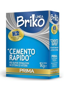 Prima K2 Cemento Rapido Grigio Premiscelato Linea Briko 1 Kg 