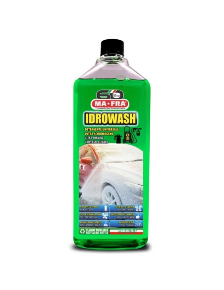 Mafra IDROWASH Detergente Ultra Schiumogeno Concentrato Auto, Moto E Camper 1L