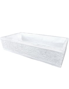 Pilozza Serie Grecale Cemento Calcestruzzo Zigrinata L.70 x P.35 x H.16 Cm 2