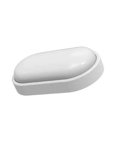 Plafoniera ovale bianca Efesto senza griglia