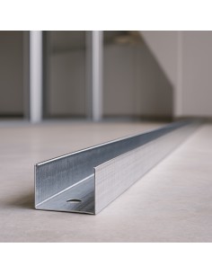 Guida U Standard 2 m Profilo Preforato Sp 0,6 mm Fissaggio Cartongesso 16 Pezzi 2