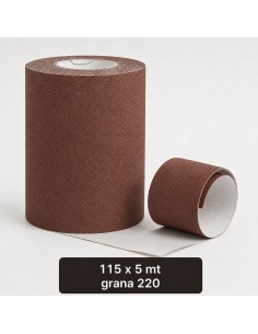 Carta Vetrata Abrasiva CRD Grana 220 Rotolo 115x5m