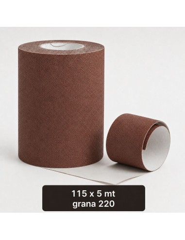 Carta Vetrata Abrasiva CRD Grana 220 Rotolo 115x5m