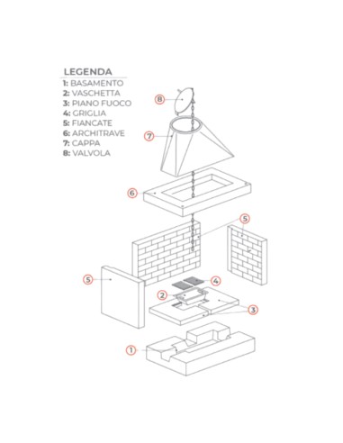 Camino a Legna Prefabbricato Focolare Refrattario Semiaperto A Sinistra QR100FSX