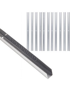 Guida U Standard 2 m Profilo Preforato Sp 0,6 mm Fissaggio Cartongesso 12 Pezzi