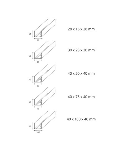 Guida U Standard 2 m Profilo Preforato Sp 0,6 mm Fissaggio Cartongesso 12 Pezzi