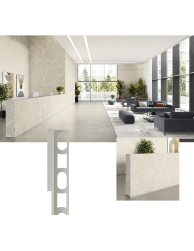 Profili In Alluminio Verniciato Colore Grigio Medio 112 a L per Finitura Parete Proangle