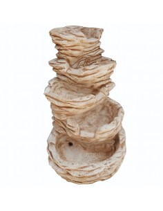 Fontana Giardino Niagara Marrone Calcestruzzo Senza Rubinetto 70 x 60 x h.95 cm