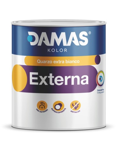 Damas Idropittura Al Quarzo Bianca Per Esterni Externa
