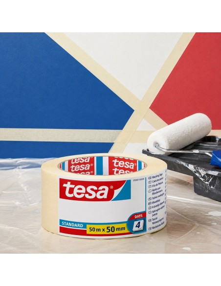 TESA Nastro In Carta Per Mascheratura Standard Rimozione 50 m x 50 mm