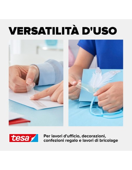 TESA Tesafilm Nastro Adesivo Trasparente Multiuso 66 m x 19 mm 8 Rotoli