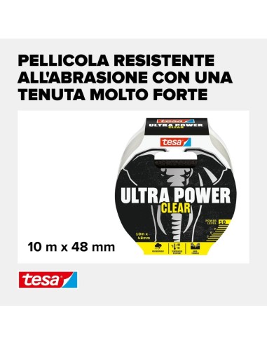 TESA Nastro Di Riparazione Trasparente Ultra Power Clear 10m x 48mm