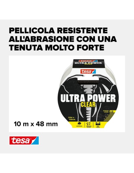 TESA Nastro Di Riparazione Trasparente Ultra Power Clear 10m x 48mm