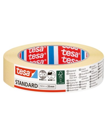 TESA Nastro In Carta Per Mascheratura Rimozione Senza Residui 50 m x 25 mm
