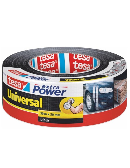 TESA Extra Power Universal Nastro Adesivo NERO A Tenuta Extraforte 50 m x 50 mm